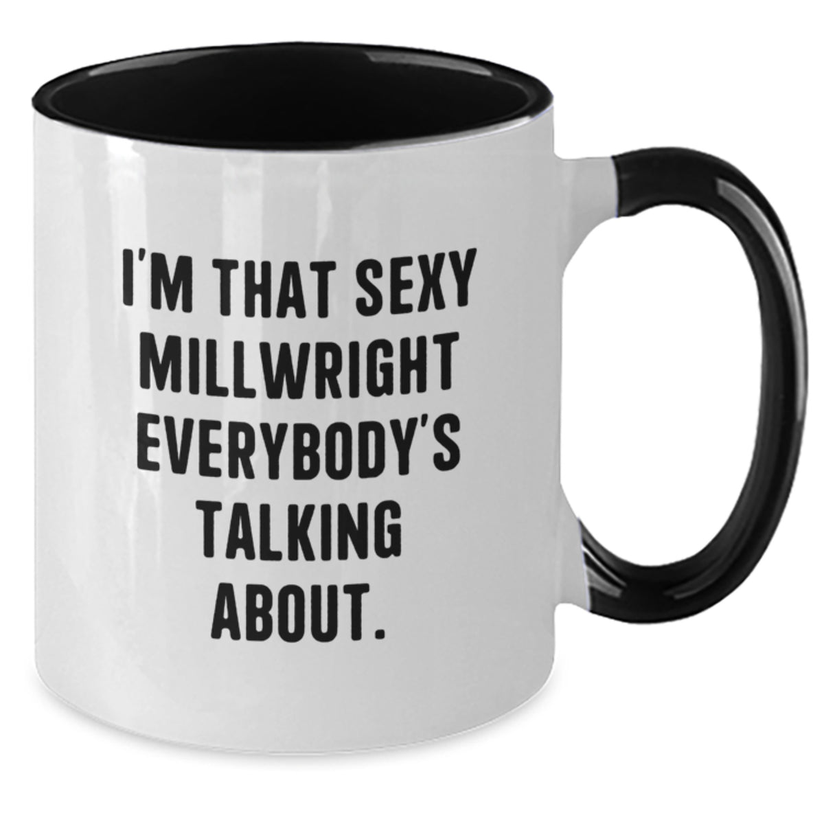 Christmas Gift for Her - Playful Millwright Present Two Tone Coffee Mug - Additional