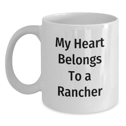 Funny Rancher Gifts from Friends Birthday Unique Ideas for Him or Her White Coffee Mug - Main