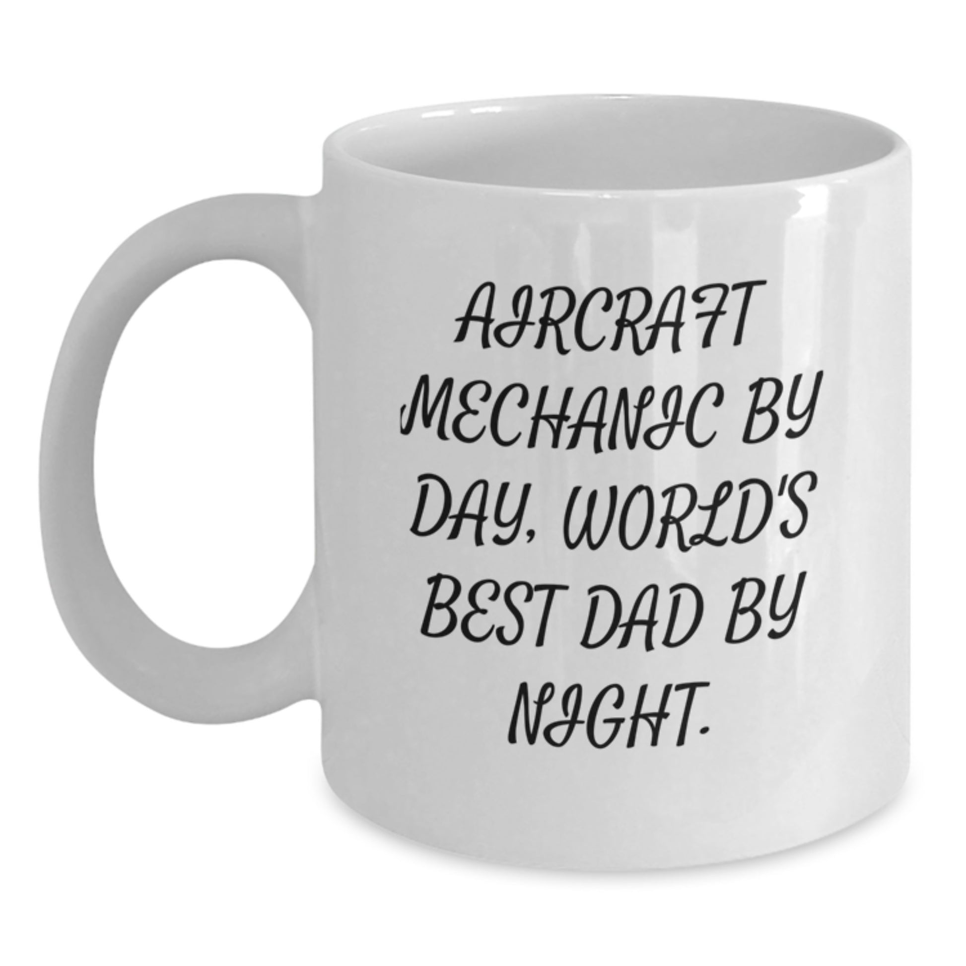 Funny Aircraft Mechanic Gifts for Christmas Unique Presents Funny White Coffee Mug for Aircraft Mechanic Dad Gifts from Men Friends Family - Main