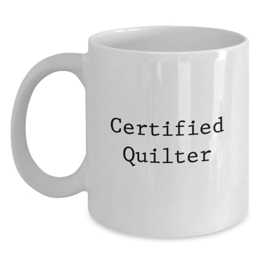 Quilter Gifts from Friends to Family - Funny 'Quilting is My Superpower' White Coffee Mug, Christmas Unique Mugs for Women Men Friends Coworkers - Main