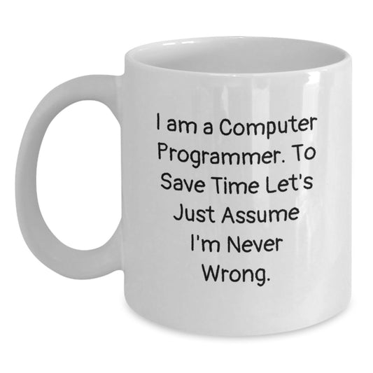 Funny Computer Programmer White Coffee Mugs Gifts for Him from Friends on Valentine's - Main