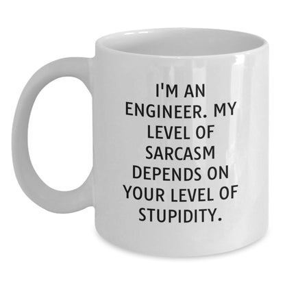 Funny Engineer Gifts from Men to Mother's Day Unique Gifts for Engineers White Coffee Mug - Main