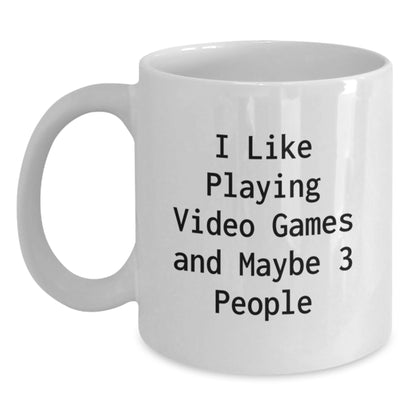 Funny Quotes for Gamers Playing Video Games Gifts from Friends for Birthday - White Coffee Mug - Main