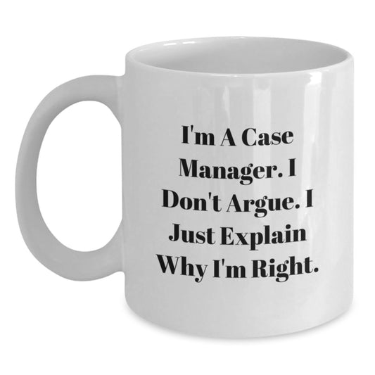 Funny Case Manager Christmas Unique Gifts from Friends for Case Manager White Coffee Mugs - Main