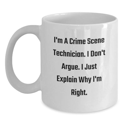 Funny Crime Scene Technician White Coffee Mug Gifts for Christmas - Gifts from Friends to Family - Main