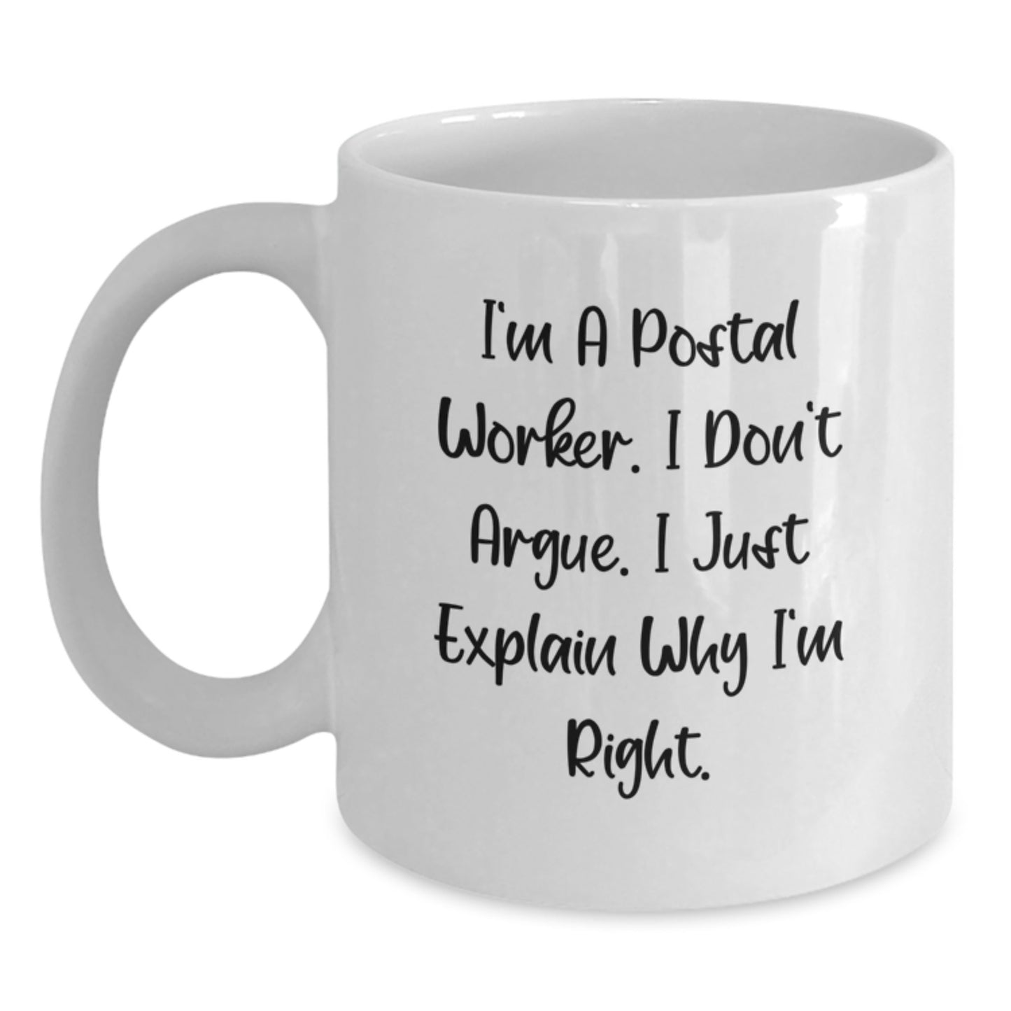 Funny Postal Worker Gifts for Men, White Coffee Mug from Coworkers, Perfect for Christmas Unique Presents - Main