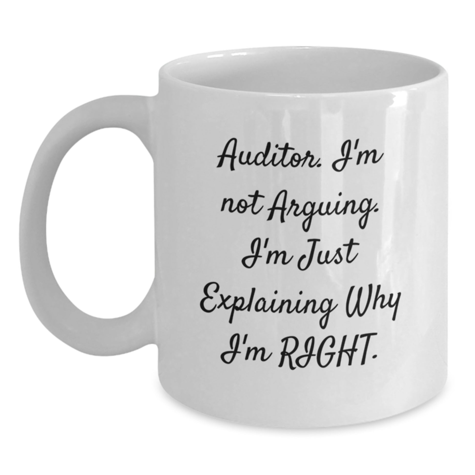 Funny Auditor White Coffee Mug Gifts from Men to Auditor Friends - Christmas Unique Gifts for Auditor Men and Women - Main