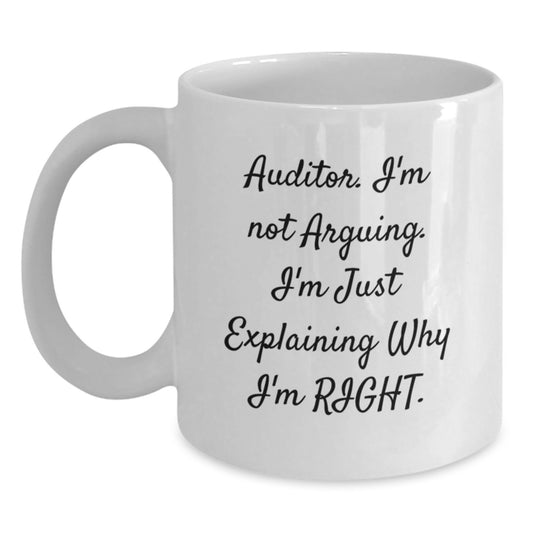Funny Auditor White Coffee Mug Gifts from Men to Auditor Friends - Christmas Unique Gifts for Auditor Men and Women - Main