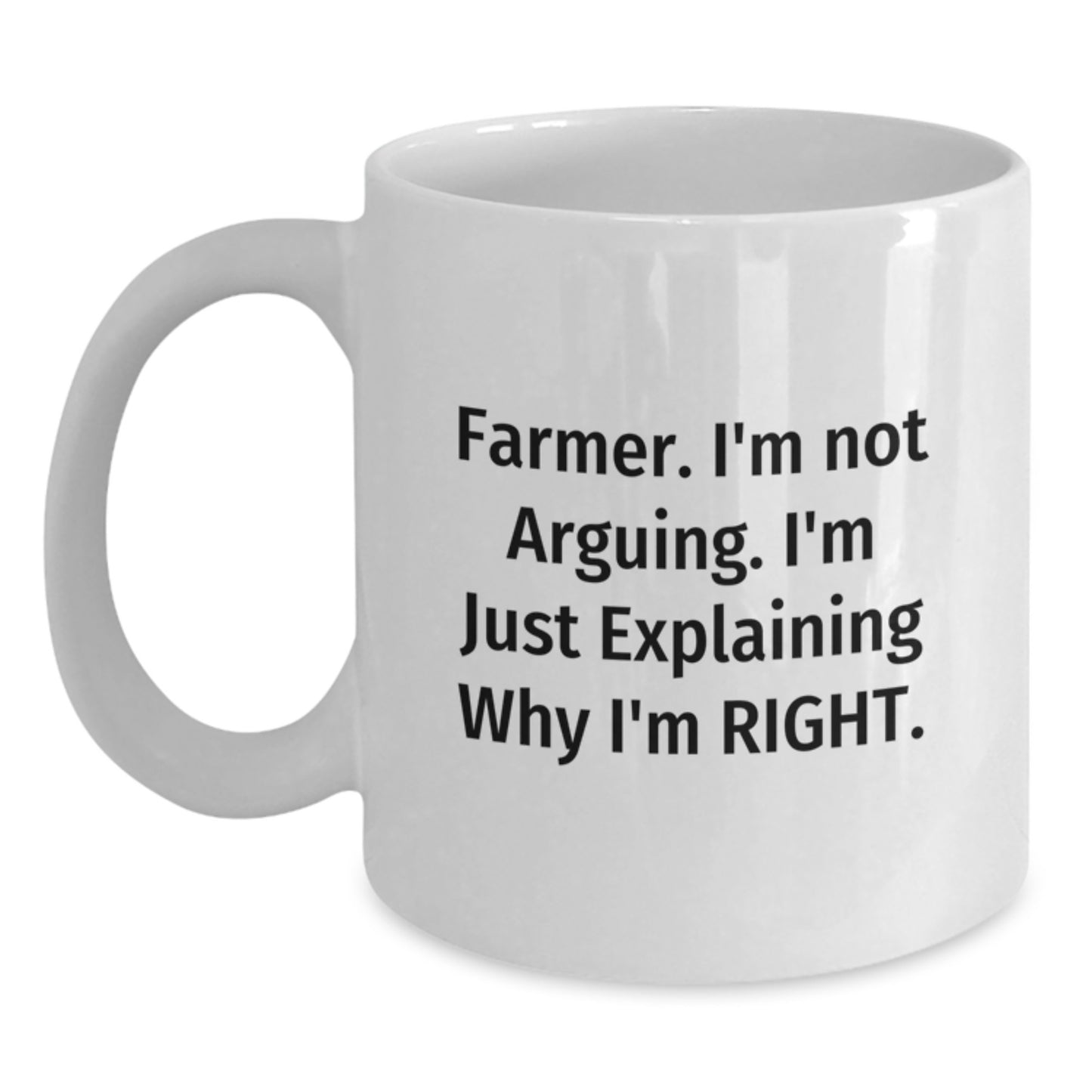 Funny Farmer Gifts from Friends - White Coffee Mug, Farmer Humor, Christmas Unique Presents for Him, Her, Men, Women, Family, Coworkers - Main