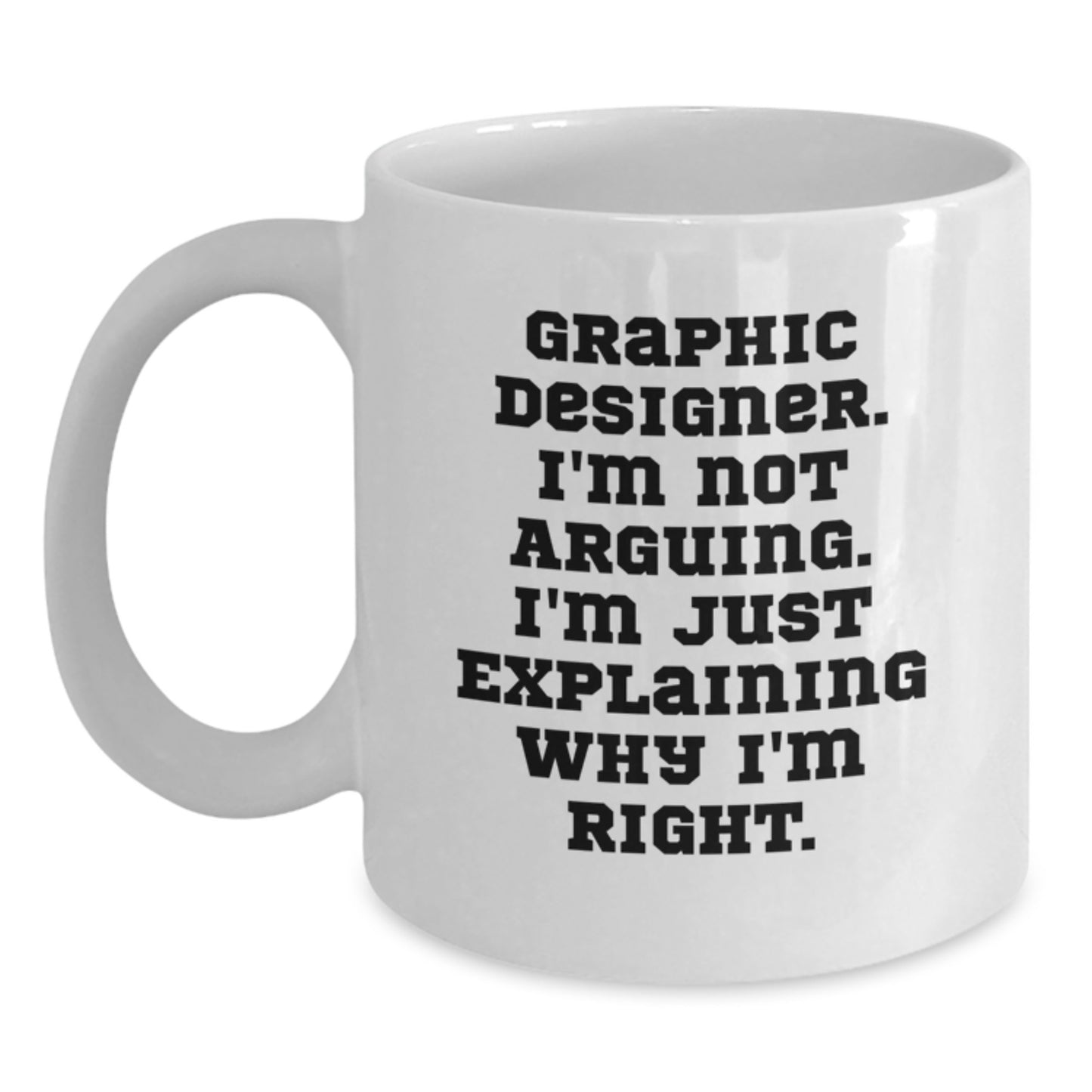 Funny Graphic Designer White Coffee Mugs Gifts for Christmas from Friends - Main
