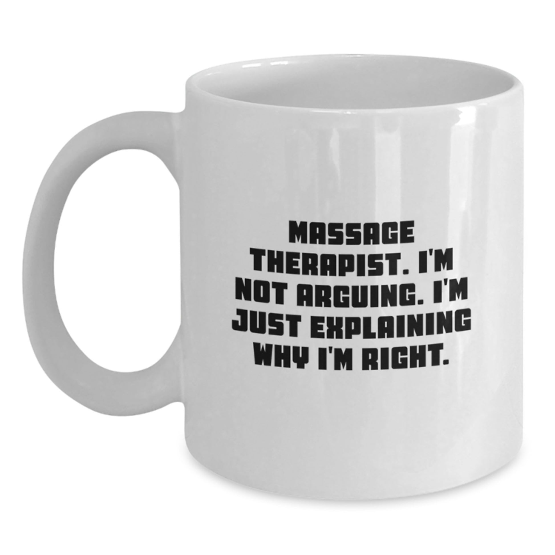 Funny Massage Therapist Gifts from Friends to Family Members Unique White Coffee Mug for Him or Her on Christmas - Main