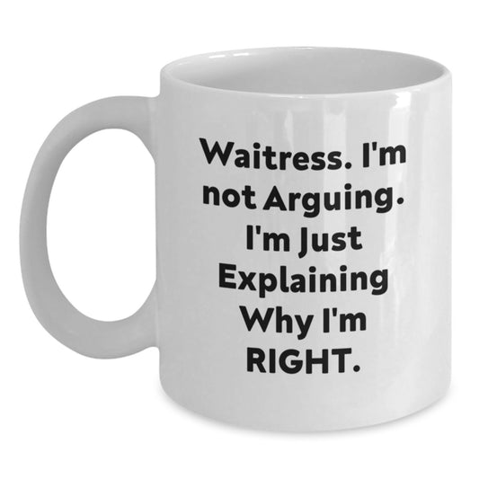 Funny Waitress Gifts from Men Christmas Unique Gifts for Waitress White Coffee Mug - Main