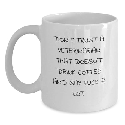 Funny Veterinarian White Coffee Mug Gifts from Friends and Family for Christmas Unique - Main