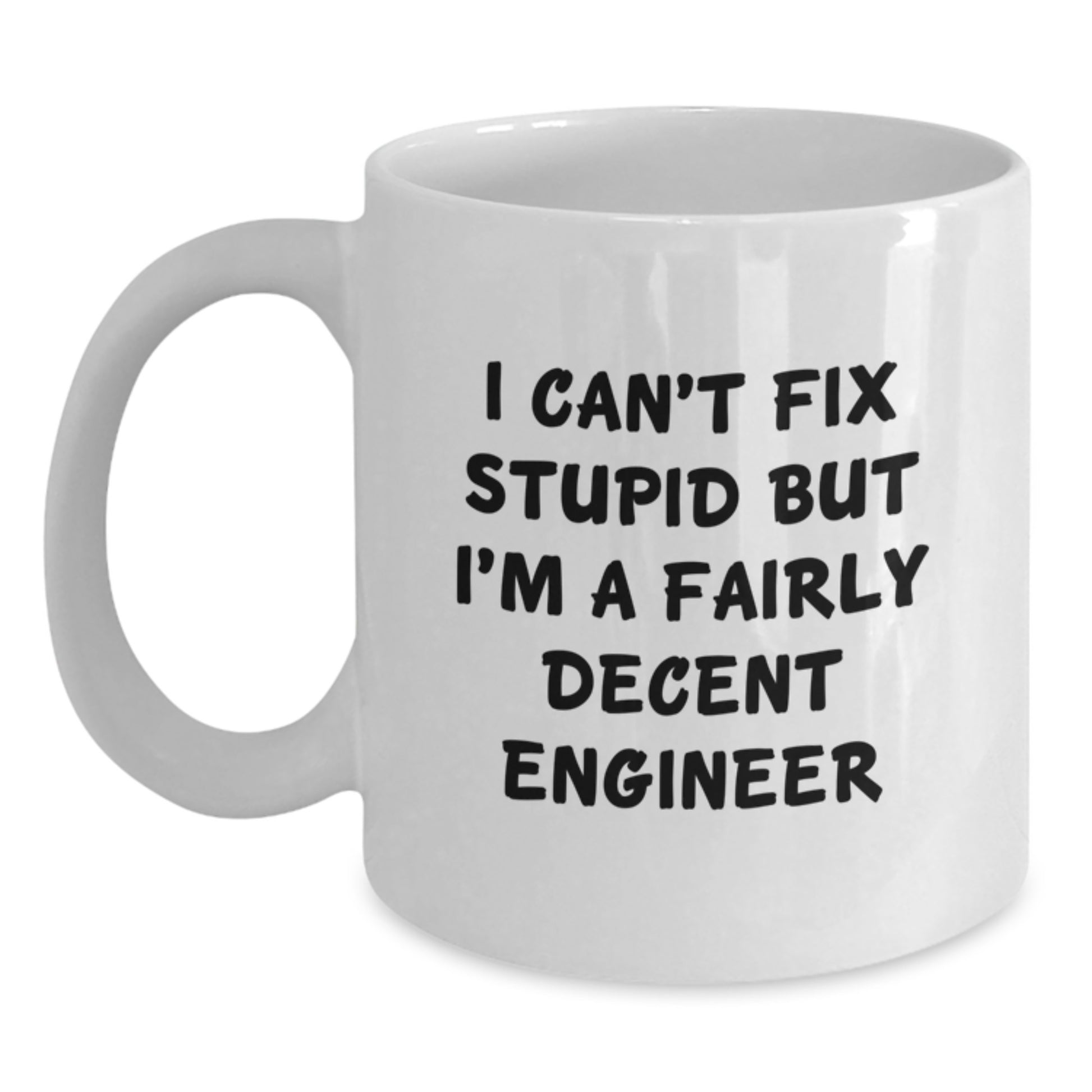 Funny Engineer White Coffee Mug Gift for Him - Christmas Unique Presents from Friends or Family - Main