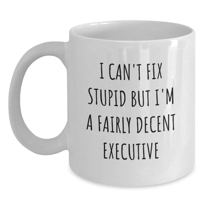 Funny Executive White Coffee Mug Gifts from Men for Friends and Family on Mother's Day - Main