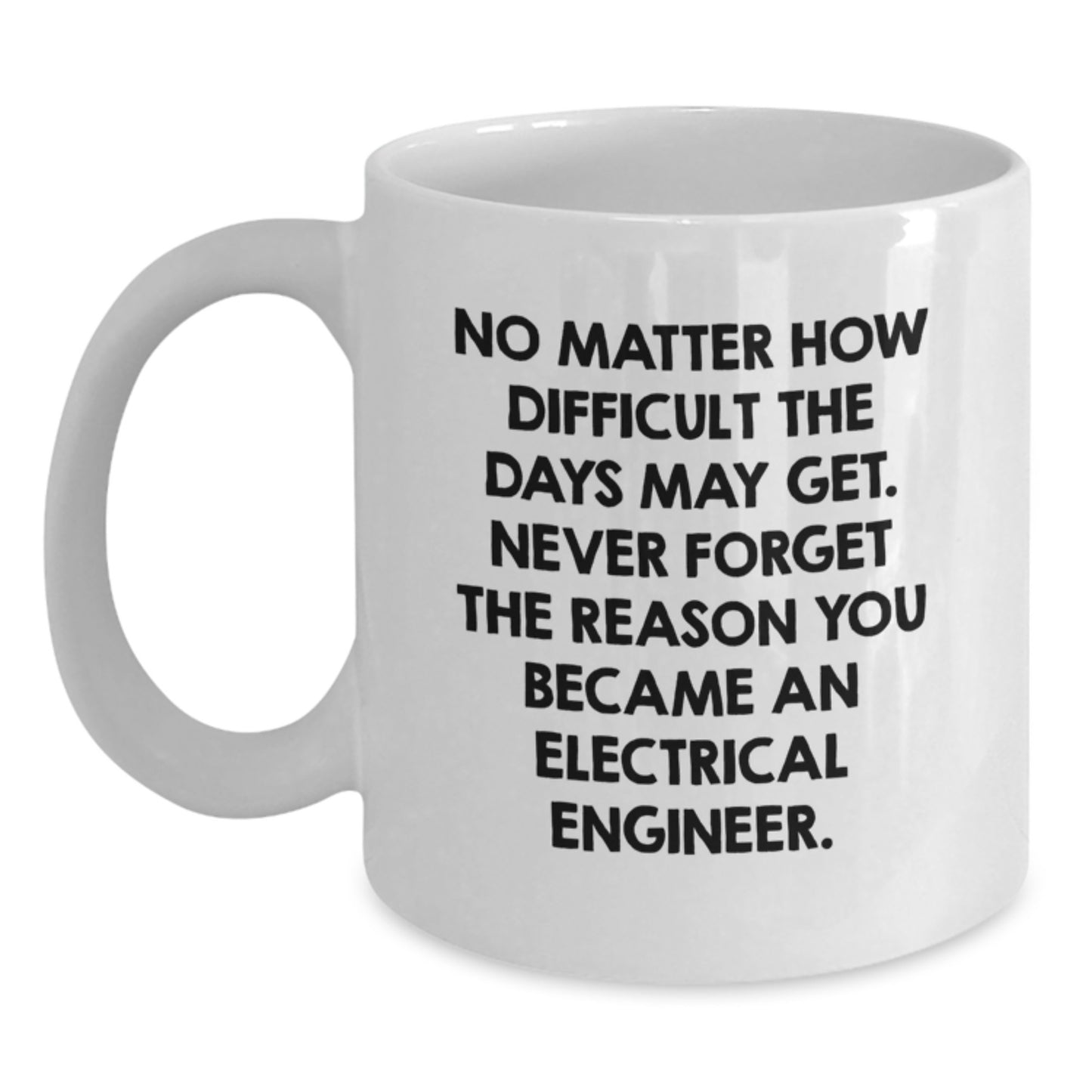 Funny Electrical Engineer Gifts from Family for Valentine's Unique White Coffee Mugs - Never Forget Your Reason Quote, 11oz/15oz Ceramic - Main