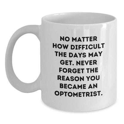 Gifts from Loved Ones, Funny Optometrist Quotes on White Coffee Mug, Unique Valentine's Gifts for Optometrist Friends - Main