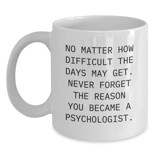 Funny Psychologist Quotes Gifts from Men to Psychologist Friends for Christmas Unique White Coffee Mug - Main