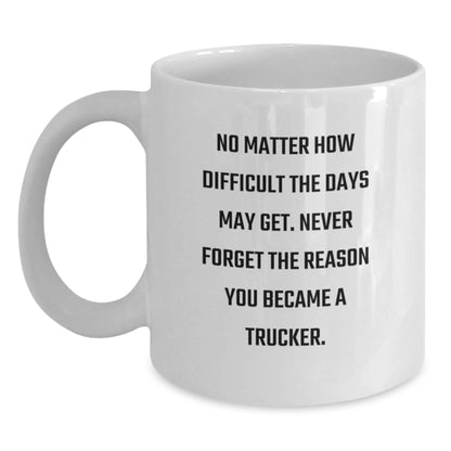 Funny Trucker Coffee Mug Gifts from Friends for Trucker Birthday Unique - Main