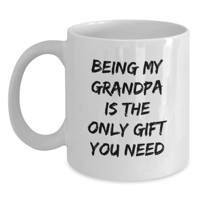 Funny Grandpa Quotes, Gifts for Grandpa, White Coffee Mug, Ideal Gift from Family, Mother's Day Unique Gifts - Main