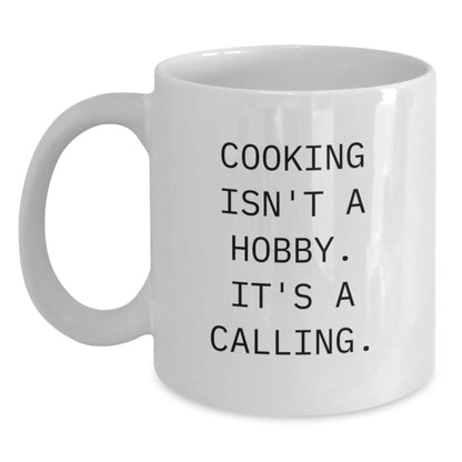 Funny Cooking Quotes White Coffee Mug Gifts for Men Women Family Friends from Loved Ones on Graduation Unique Occasion - Main