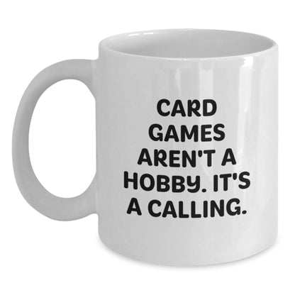 Funny Card Games Mom's Calling Funny Quote Gifts from Friends for Card Games Enthusiast White Coffee Mug - Main