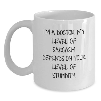 Funny Doctor Gifts for Him, Gifts from Friends to Doctor on Birthday, White Coffee Mug, I'm a Doctor - Main
