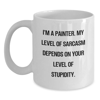 Funny Painter Birthday Unique Gifts from Friends for Painter White Coffee Mug - I'm A Painter - Main