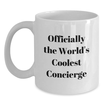 Concierge Gifts for Mom, Officially The World's Coolest Quote, White Coffee Mug for Her, Gifts from Family - Main