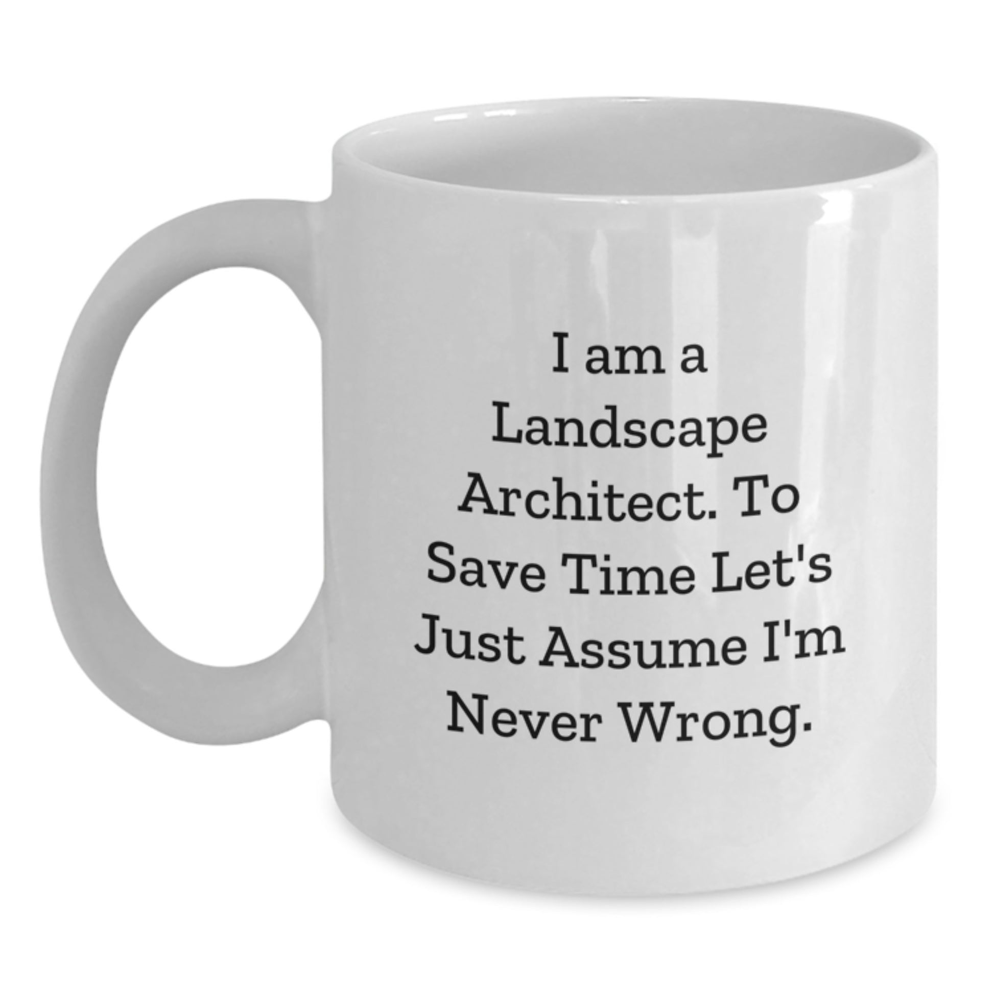 Landscape Architect Humor Gifts from Friends, Funny White Coffee Mug for Landscape Architect, Birthday Unique Gifts for Him - Main