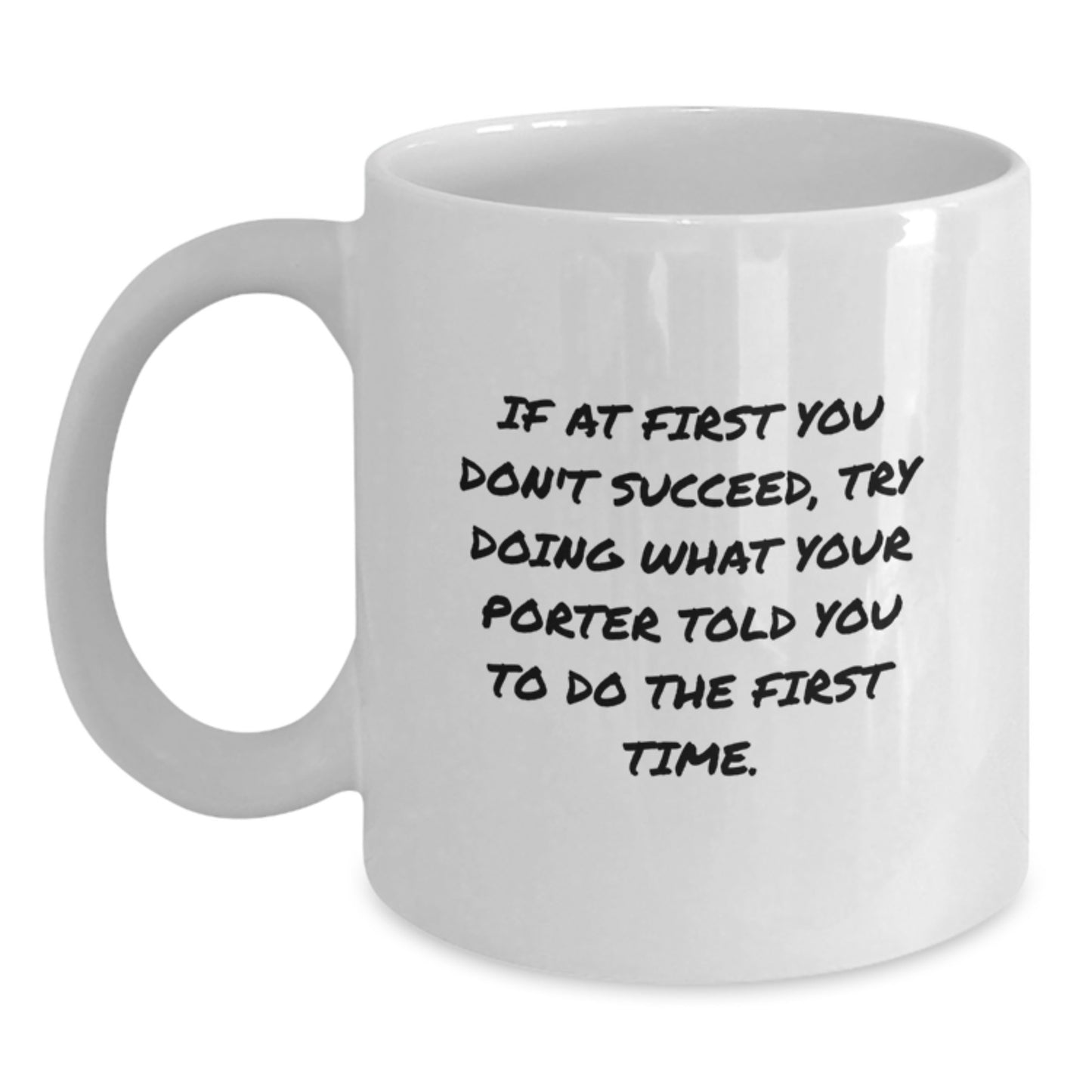 Funny Porter Gifts, Unique White Coffee Mug for Porter, Graduation Unique Gifts from Men to Porter - Main