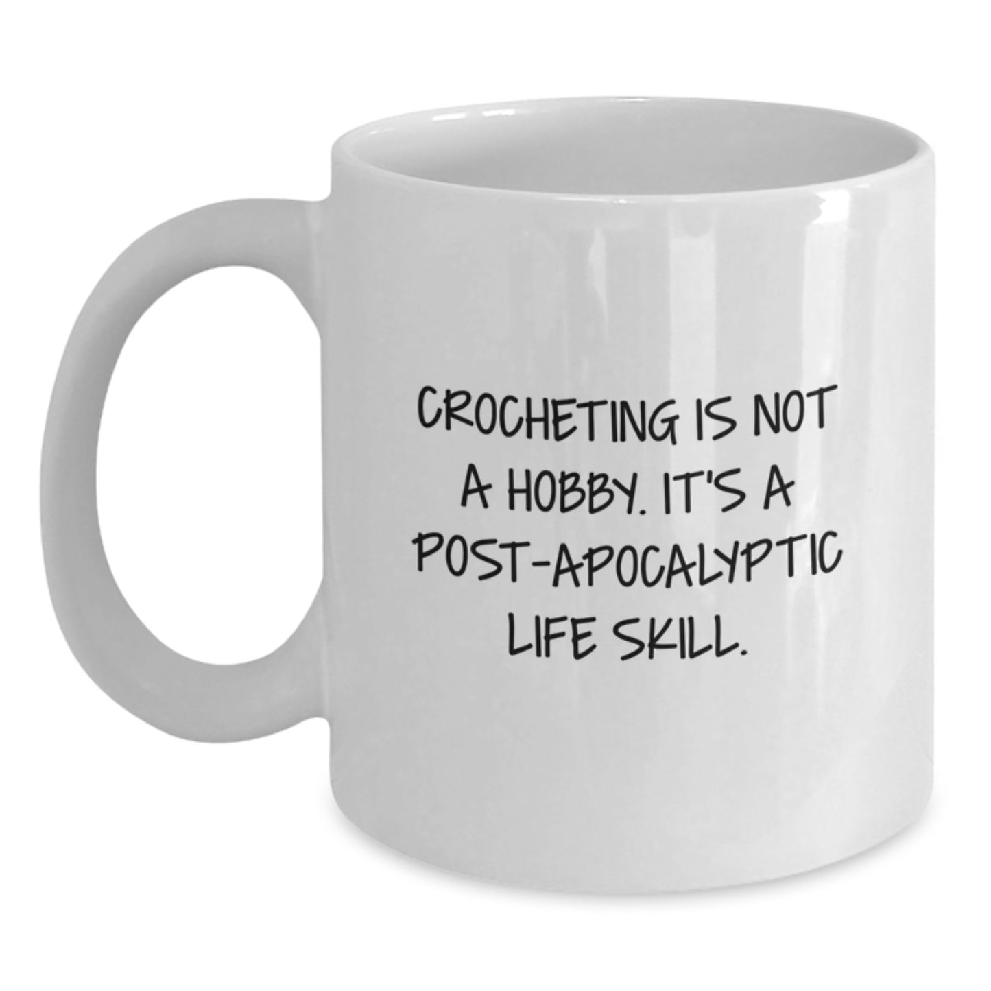 Funny Crocheting Gifts for Men, Women, Friends, or Coworkers - White Coffee Mug for Graduation Unique Presents - Main