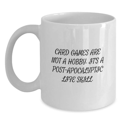 Funny Card Games Quote White Coffee Mug, Gifts from Men, Women, Friends, Coworkers, Family to Card Games Lovers for Graduation Unique Gifts - Main