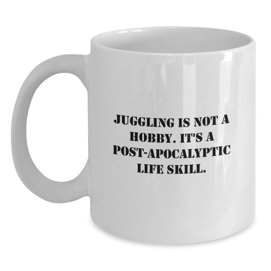 Funny Juggling Gifts for Juggling Lovers, White Coffee Mug, Graduation Unique Presents from Friends, Family - Main