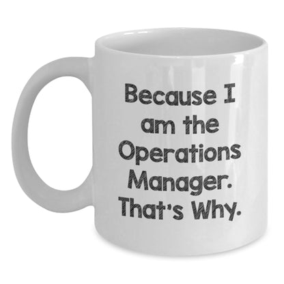 Birthday Gift for Her Operations Manager White Coffee Mug Present - Main