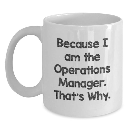 Birthday Gift for Her Operations Manager White Coffee Mug Present - Main