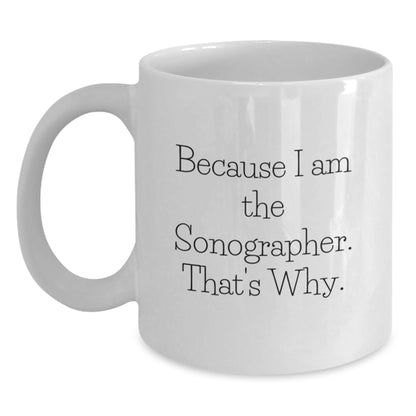 Birthday Gift for Her Sonographer Present White Coffee Mug - Main