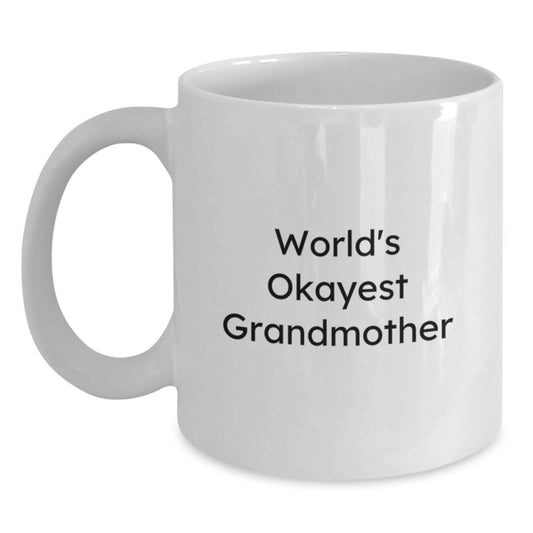 Grandmother Gift for Her - World's Okayest Grandmother Keepsake Coffee - Main