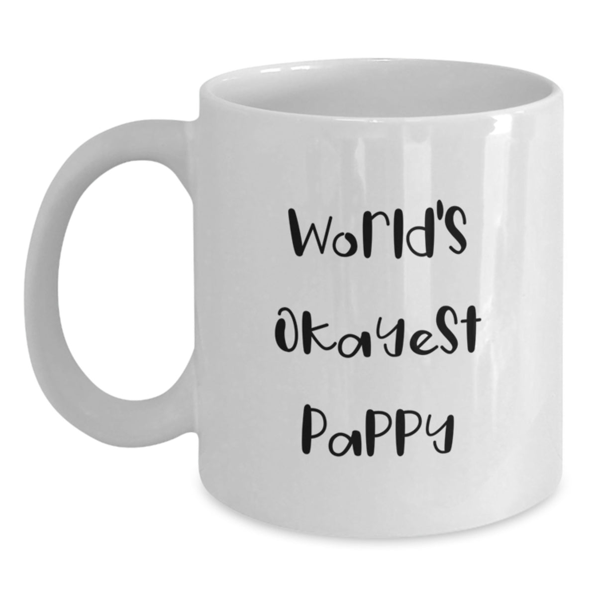 Humorous Coffee Mug Gift for Friends - World's Okayest Pappy Novelty - Main