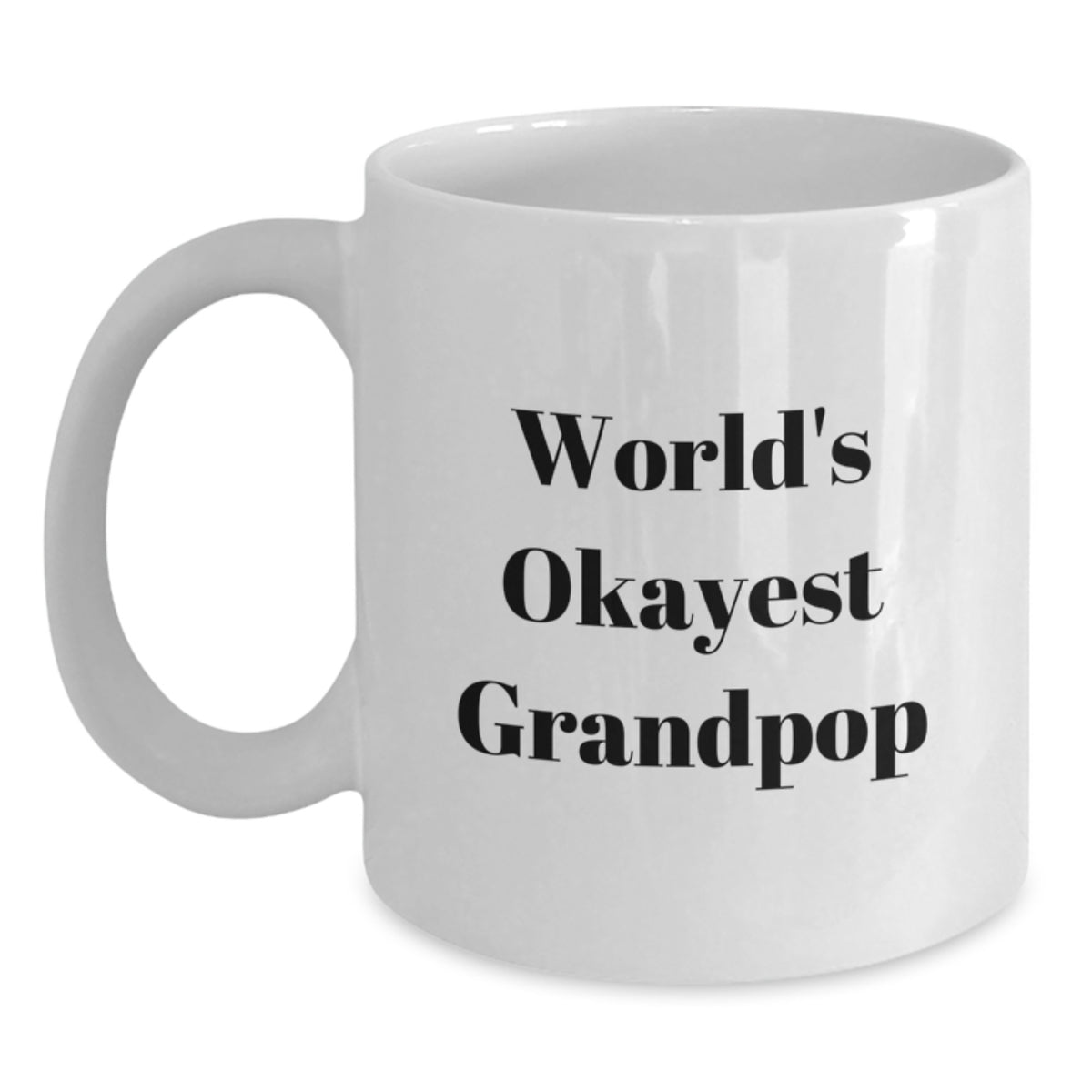 Grandpop Gift for Him World's Okayest Grandpop Keepsake Coffee Mug - Main