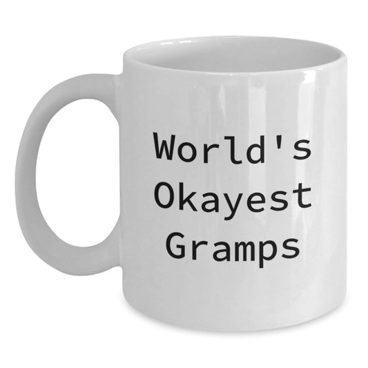 Christmas Gift for Gramps - World's Okayest Gramps Ceramic Mug - Main