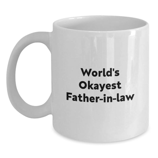 Father-in-Law Keepsake Gift World's Okayest Father-in-law Coffee Mug - Main