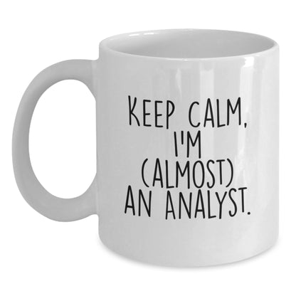 Birthday Gift Analyst White Coffee Mug for Her Present - Main