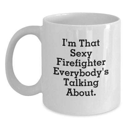 Christmas Gift for Her Playful Firefighter Present - Sexy Quote Mug - Main