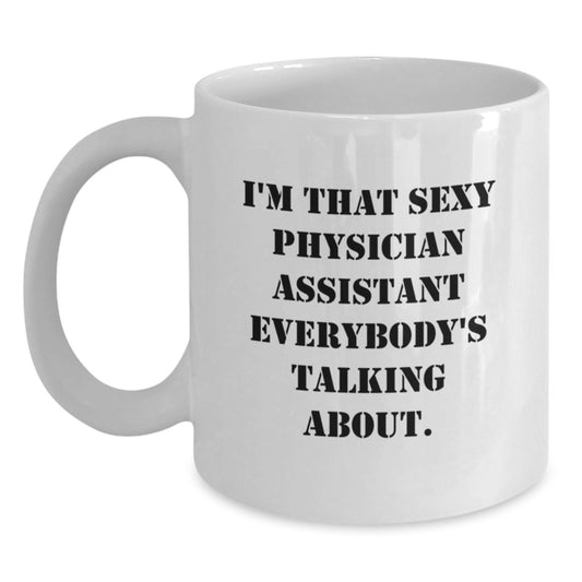 Physician Assistant Gift for Him - Playful Keepsake White Coffee Mug - Main