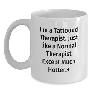 Christmas Gift for Her - Playful Tattooed Therapist Present Mug - Main
