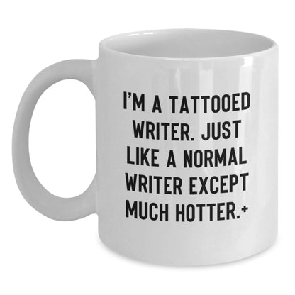 Funny Writer Gifts for Writers, Unique White Coffee Mug for Writer Friends, Graduation Gifts from Friends - Main