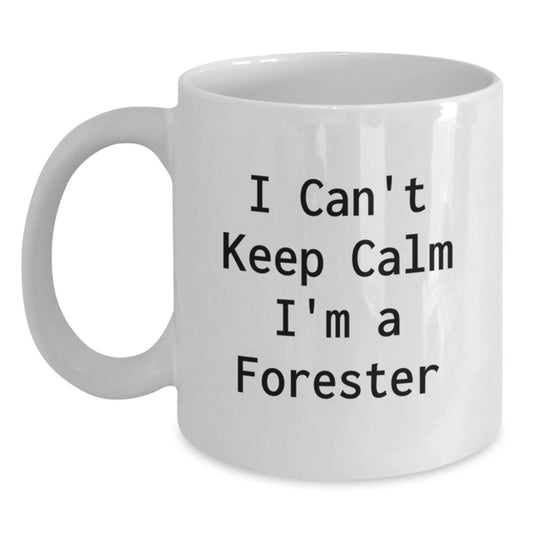 Funny I'm a Forester White Coffee Mug Gifts from Friends for Graduation Unique - Main