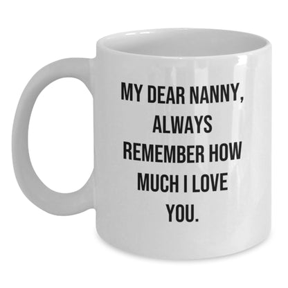 Funny Nanny Quotes White Coffee Mugs Gifts from Family for Nanny Birthday Unique Ideas - Main