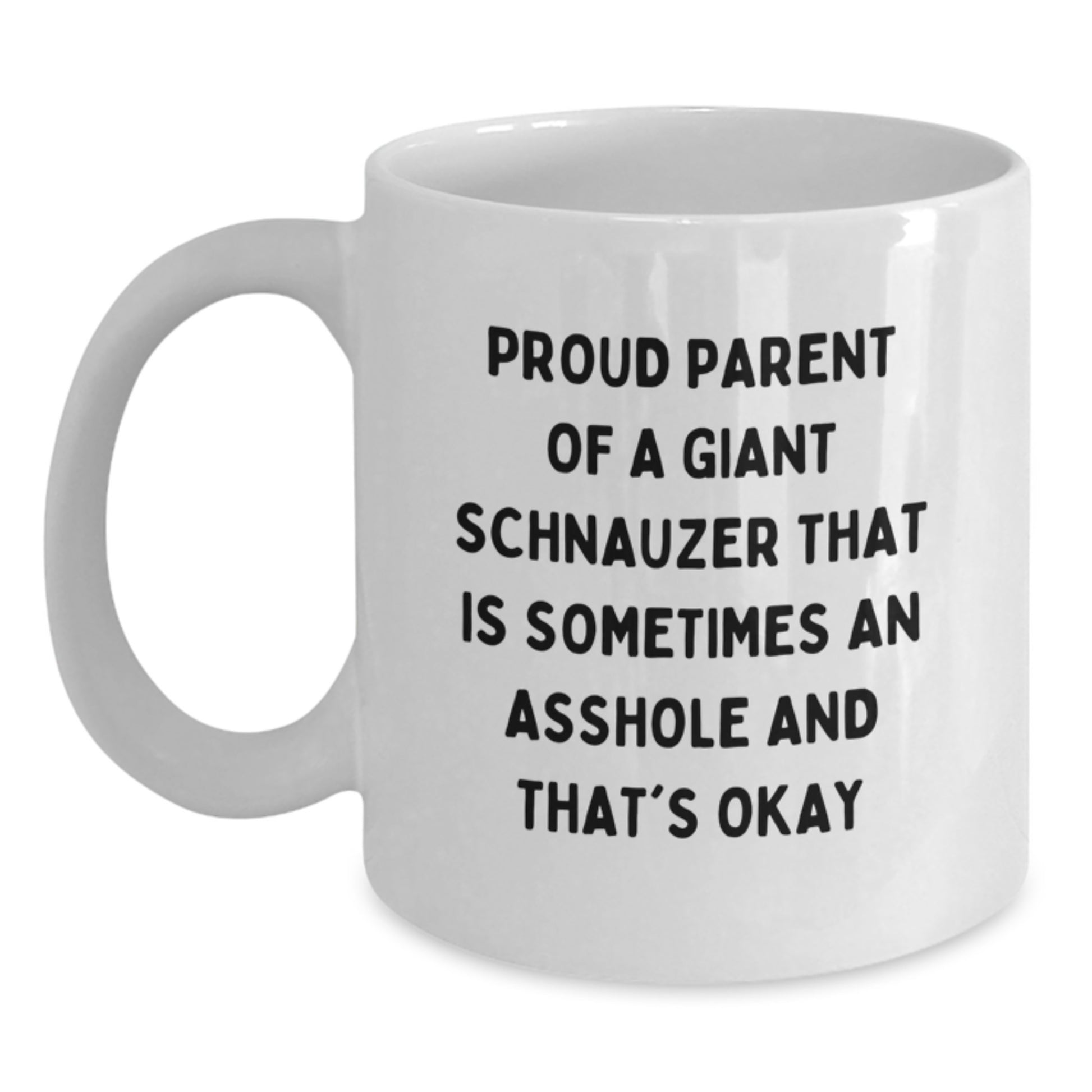 Giant Schnauzer Dog Funny Gifts from Friends for Proud Parents Graduation Unique White Coffee Mug - Main